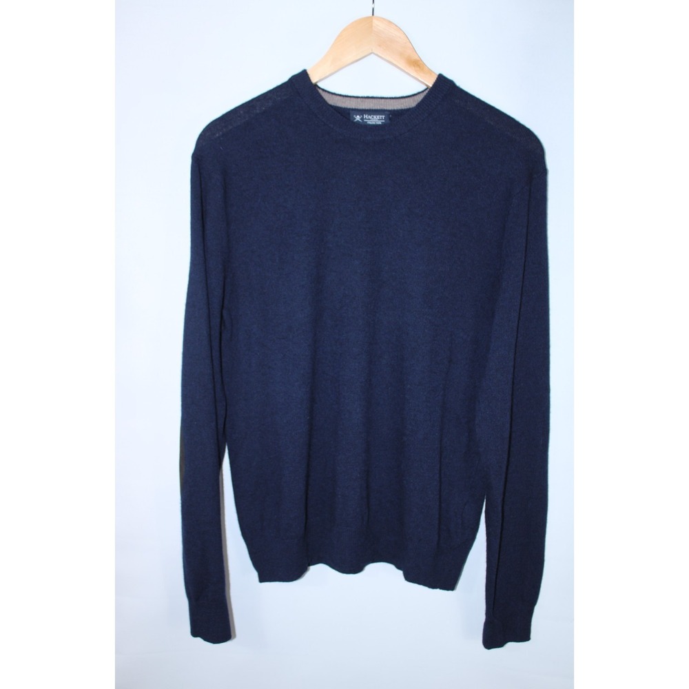 Hackett London Men's Small Navy Blue Wool Blend Sweater